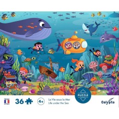 Puzzle - SENTOSPHERE - 36 pieces - La vie sous la mer - Toucher Soyeux