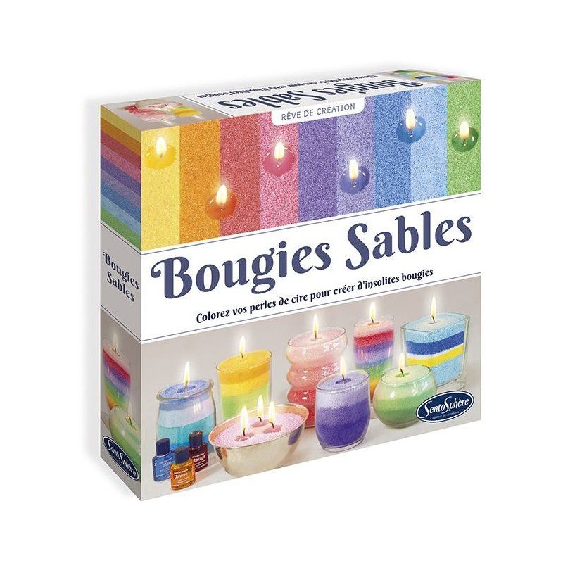 Kit creatif Bougie - SENTOSPHERE - Bougies Sables - Cire sous forme de
