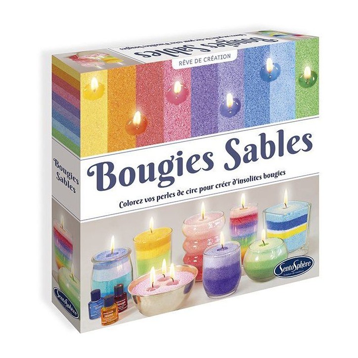 Kit creatif Bougie - SENTOSPHERE - Bougies Sables - Cire sous forme de sable - Différentes couleurs de sable - Des 14 ans Kit creatif Bougie - SENTOSPHERE - Bougies Sables - Cire sous forme de sable - Différentes couleurs de sable - Des 14 ans