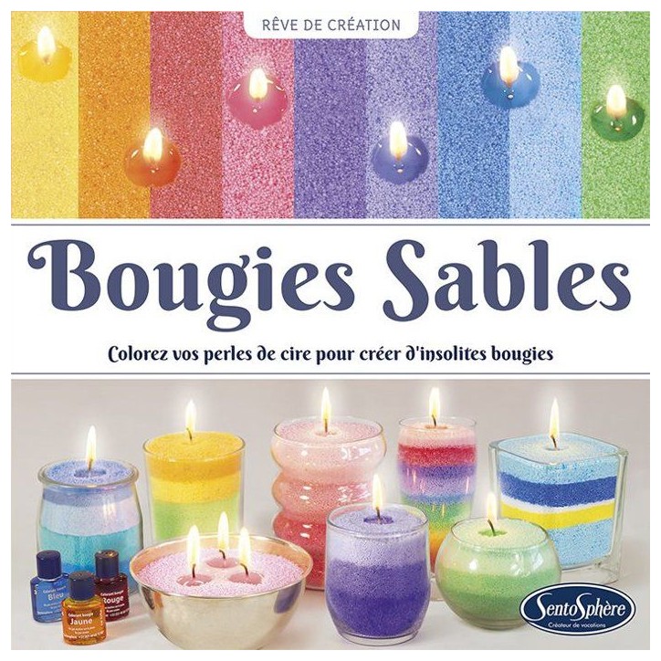 Kit creatif Bougie - SENTOSPHERE - Bougies Sables - Cire sous forme de sable - Différentes couleurs de sable - Des 14 ans Kit creatif Bougie - SENTOSPHERE - Bougies Sables - Cire sous forme de sable - Différentes couleurs de sable - Des 14 ans