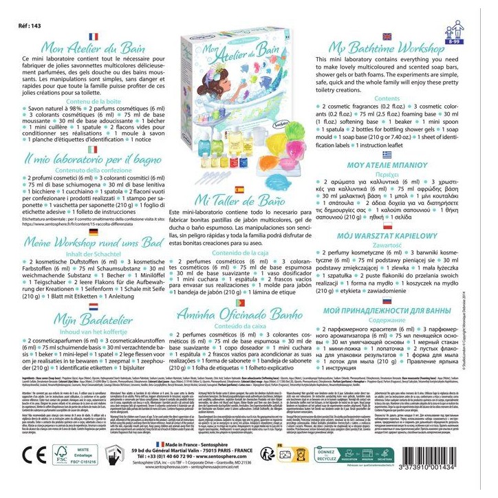 Mon atelier du Bain - SENTOSPHERE - Activités Ludiques et Educatives - Savons et bains moussants - Des 8 ans Mon atelier du Bain - SENTOSPHERE - Activités Ludiques et Educatives - Savons et bains moussants - Des 8 ans