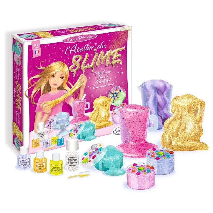 Kit loisir Créatif - SENTOSPHERE - L'atelier du Slime - Gomme D'origine Natuelle - Colorants Cosmétiques - Des 8 ans Kit loisir Créatif - SENTOSPHERE - L'atelier du Slime - Gomme D'origine Natuelle - Colorants Cosmétiques - Des 8 ans