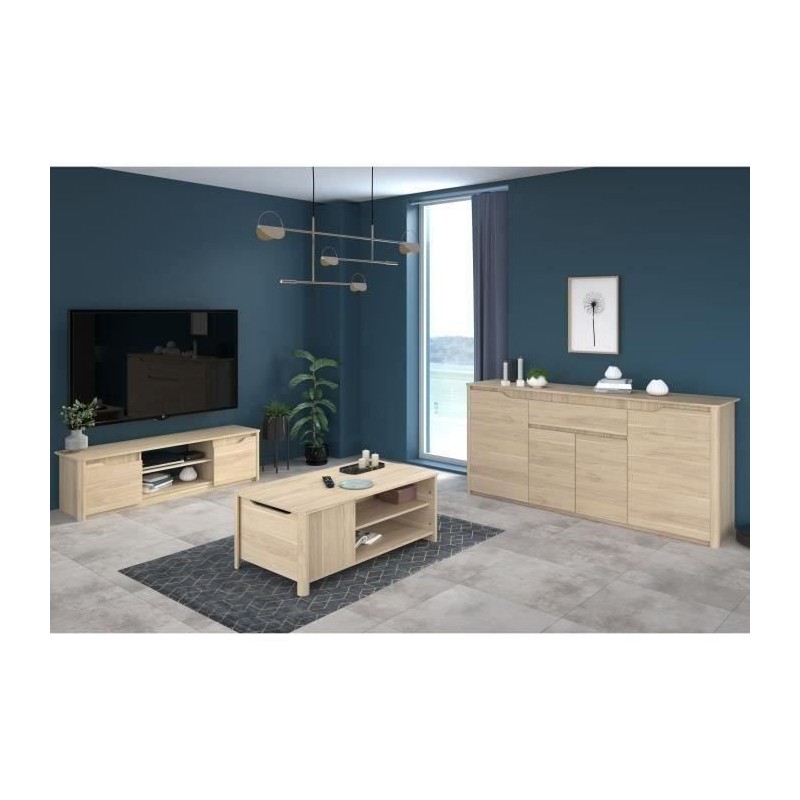 Ensemble Table basse avec coffre, Meuble Tv et Buffet - BETTY - Pannea Ensemble Table basse avec coffre, Meuble Tv et Buffet - BETTY - Pannea