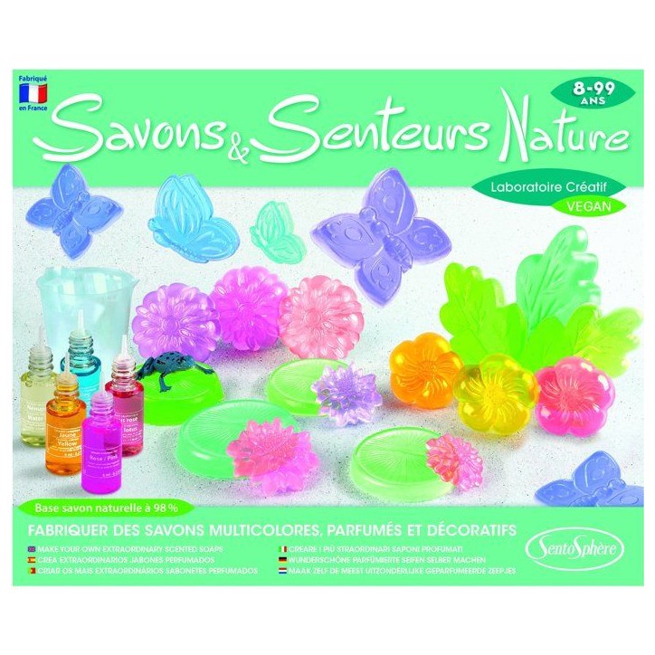Création de savons mutlicolores - SENTOSPHERE - Savons et Senteurs!Nature - Theme Nature - Des 8 ans