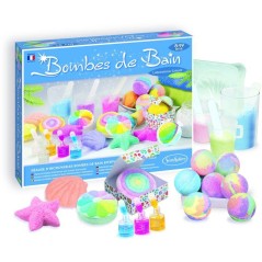 Bombes de Bain - SENTOSPHERE - Fabrique tes propres bombes ou galet effervescents - Différentes formes - Des 8 ans