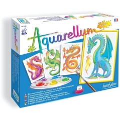 Peinture aquerelle - SENTOSPHERE - Aquarellum Junior - Dragons - 5 cou