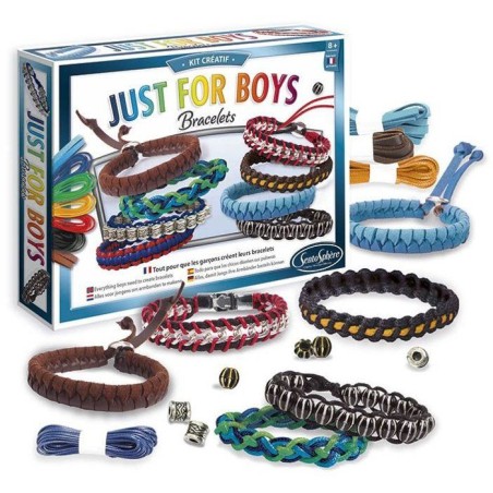 Kit creatif bijoux - SENTOSPHERE - Just for Boys - Fabrication de bijo