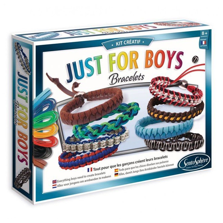 Kit creatif bijoux - SENTOSPHERE - Just for Boys - Fabrication de bijoux pour garçons - Améliorer sa dextérité - Des 8 ans Kit creatif bijoux - SENTOSPHERE - Just for Boys - Fabrication de bijoux pour garçons - Améliorer sa dextérité - Des 8 ans