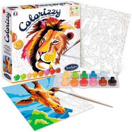 Peinture Acrylique - SENTOSPHERE - Colorizzy - Savane - Peinture a num