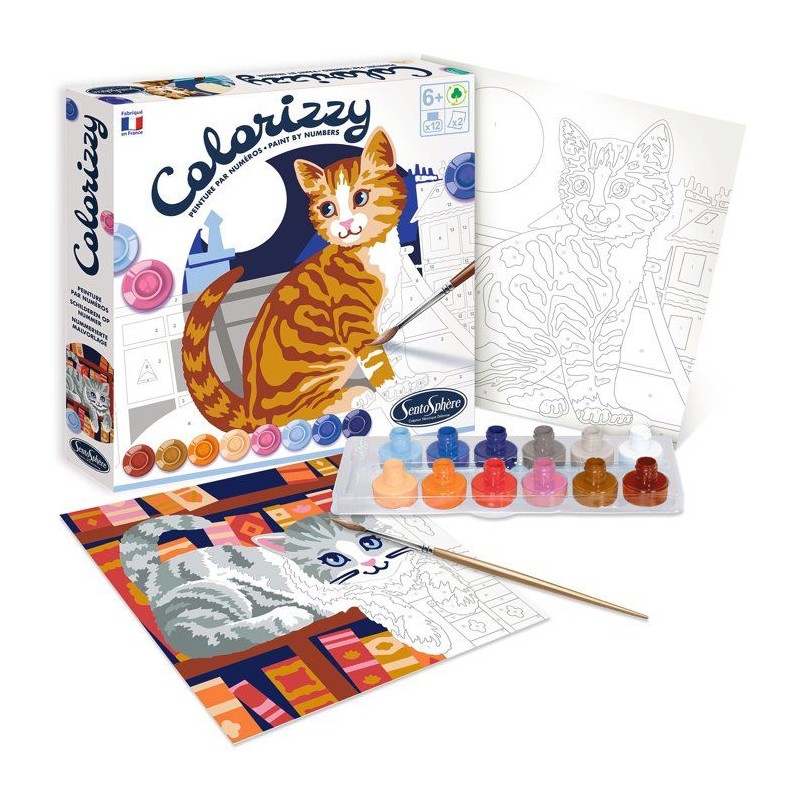 Peinture Acrylique - SENTOSPHERE - Colorizzy - Chats - Peinture a num