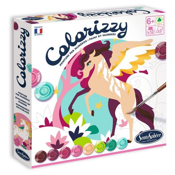 Peinture Acrylique - SENTOSPHERE - Colorizzy - Licornes - Peinture a numéro pour jeunes artistes - Des 8 ans Peinture Acrylique - SENTOSPHERE - Colorizzy - Licornes - Peinture a numéro pour jeunes artistes - Des 8 ans