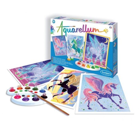 Peinture aquerelle - SENTOSPHERE - Aquarellum - Pégases - 9 couleurs