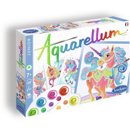 Peinture aquerelle - SENTOSPHERE - Aquarellum Junior - Licornes - 5 co