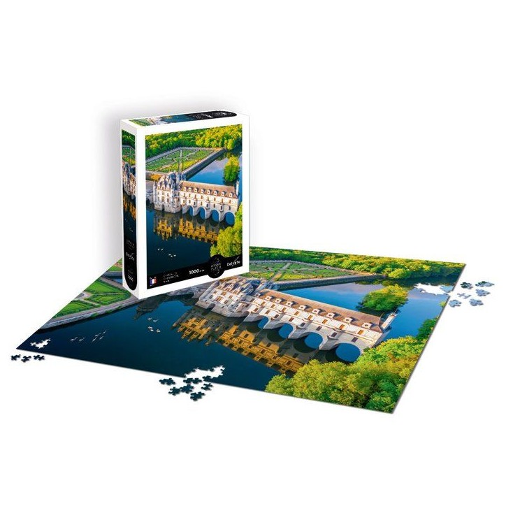Puzzle - SENTOSPHERE - Calypto - 1000 pieces - Château de Chenonceau - Touraine - Toucher soyeux - Des 9 ans Puzzle - SENTOSPHERE - Calypto - 1000 pieces - Château de Chenonceau - Touraine - Toucher soyeux - Des 9 ans