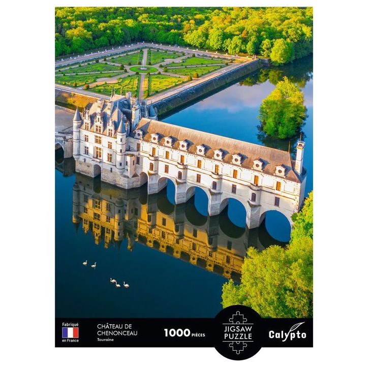 Puzzle - SENTOSPHERE - Calypto - 1000 pieces - Château de Chenonceau - Touraine - Toucher soyeux - Des 9 ans Puzzle - SENTOSPHERE - Calypto - 1000 pieces - Château de Chenonceau - Touraine - Toucher soyeux - Des 9 ans