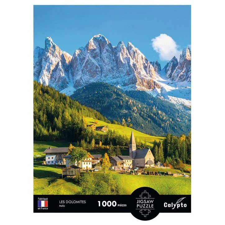 Puzzle - SENTOSPHERE - Calypto - 1000 pieces - Les Dolomites - Italie - Toucher soyeux - Des 9 ans Puzzle - SENTOSPHERE - Calypto - 1000 pieces - Les Dolomites - Italie - Toucher soyeux - Des 9 ans