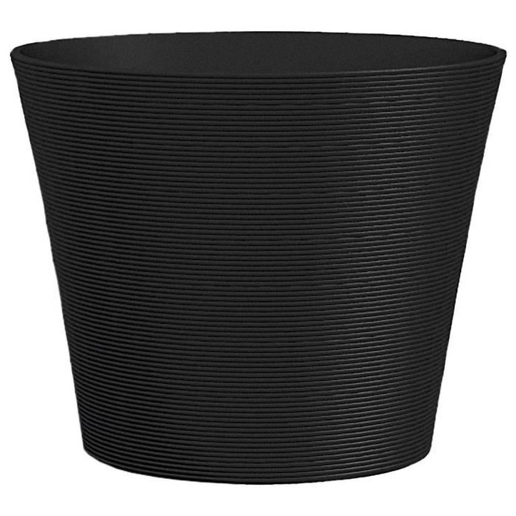 Pot de fleurs - GARDEN ID - Green Care Sense Noir-Anthracite - 50 x 41 cm - Garantie de 10 ans - 100% recyclé - Résistance UV
