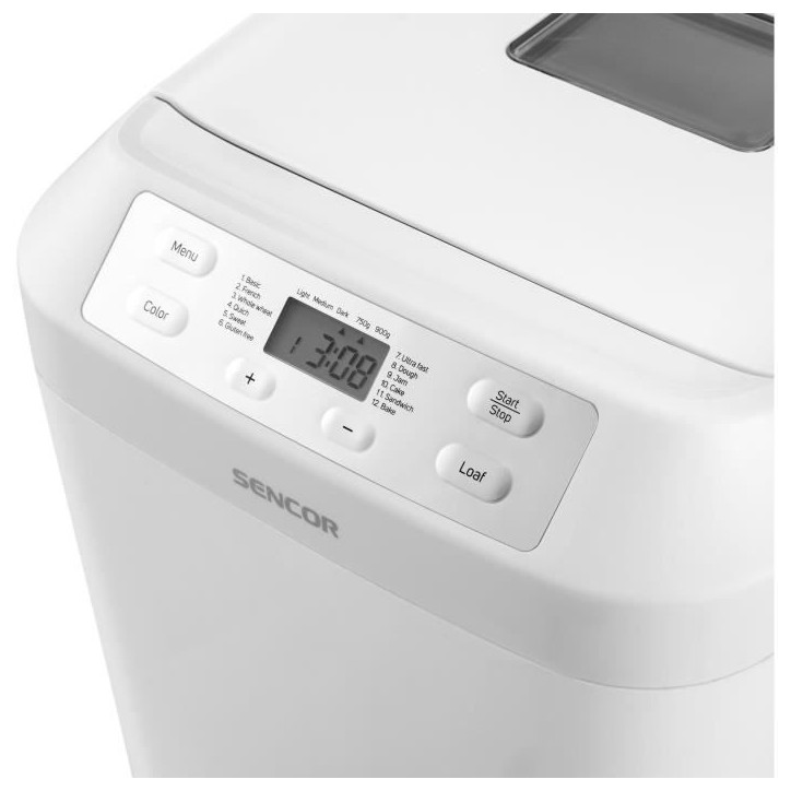 Machine a pain - SENCOR - SBR 1040WH - 550 W - Blanc Machine a pain - SENCOR - SBR 1040WH - 550 W - Blanc