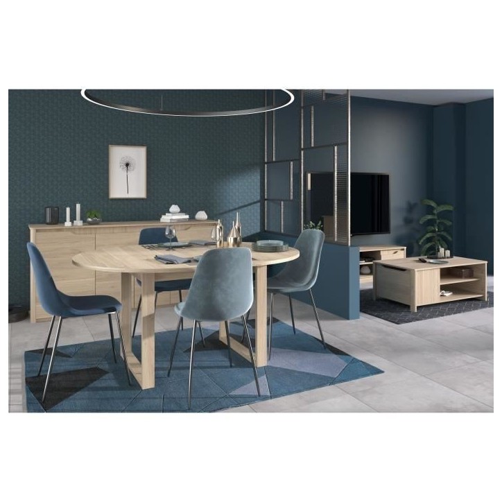 Ensemble buffet et table ronde extensible - BETTY - Chene - PARISOT Ensemble buffet et table ronde extensible - BETTY - Chene - PARISOT