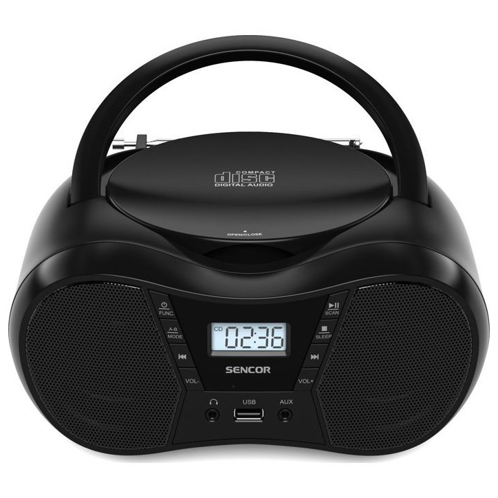 Boombox avec CD, BT, MP3, USB, AUX et radio FM - Sencor - SPT 2300 BK Boombox avec CD, BT, MP3, USB, AUX et radio FM - Sencor - SPT 2300 BK