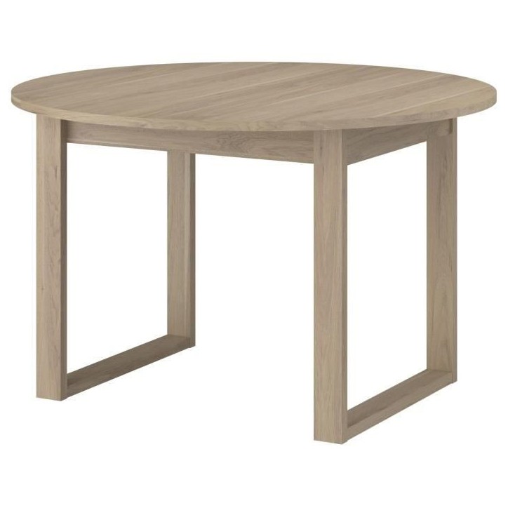 Table a manger extensible - BETTY - Ronde - Décor chene - 4 / 6 personnes - 120 / 155 x 120 x 75 cm - PARISOT Table a manger extensible - BETTY - Ronde - Décor chene - 4 / 6 personnes - 120 / 155 x 120 x 75 cm - PARISOT