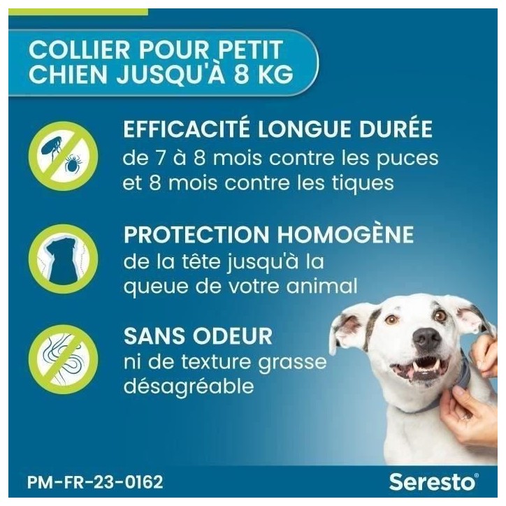SERESTO Chien Collier Anti-Puces et Anti-Tiques -8kg 2 unités SERESTO Chien Collier Anti-Puces et Anti-Tiques -8kg 2 unités