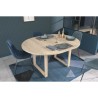 Table a manger extensible - BETTY - Ronde - Décor chene - 4 / 6 perso