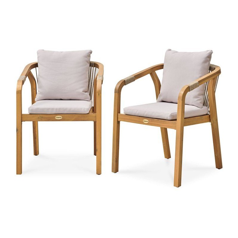 Lot de 2 fauteuils de jardin - DCB GARDEN - Serena-FT