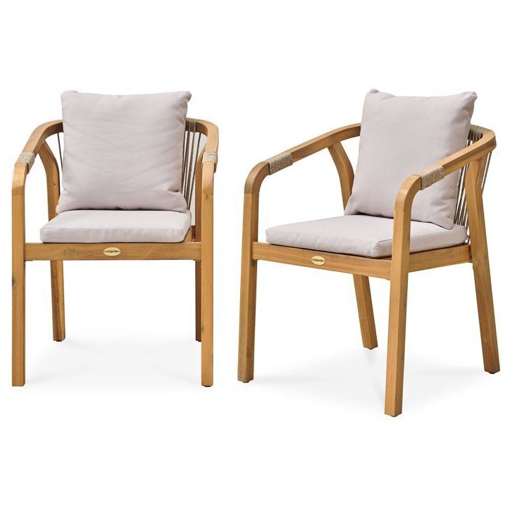 Lot de 2 fauteuils de jardin - DCB GARDEN - Serena-FT