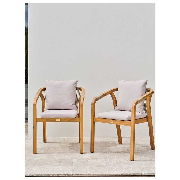 Lot de 2 fauteuils de jardin - DCB GARDEN - Serena-FT