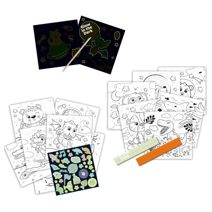 Cahier d'activités de coloriage phosphorescent 3 en 1 Cahier d'activités de coloriage phosphorescent 3 en 1