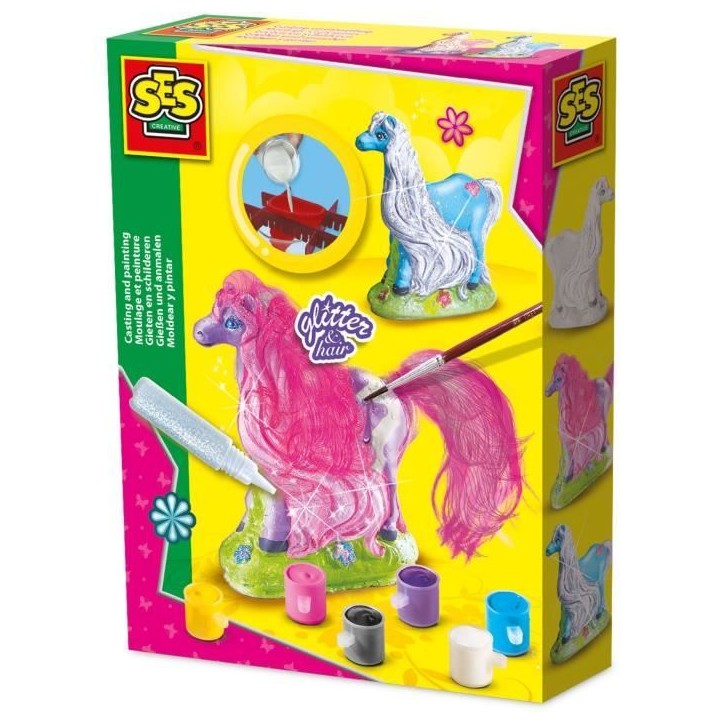 Moulage et peinture - SES CREATIVE - Cheval avec criniere - Figurines en plâtre Moulage et peinture - SES CREATIVE - Cheval avec criniere - Figurines en plâtre