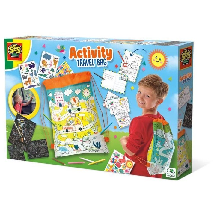 Sac de voyage et activités - SES CREATIVE - Débordant de jeux et d'activités pour les voyages. Sac de voyage et activités - SES CREATIVE - Débordant de jeux et d'activités pour les voyages.