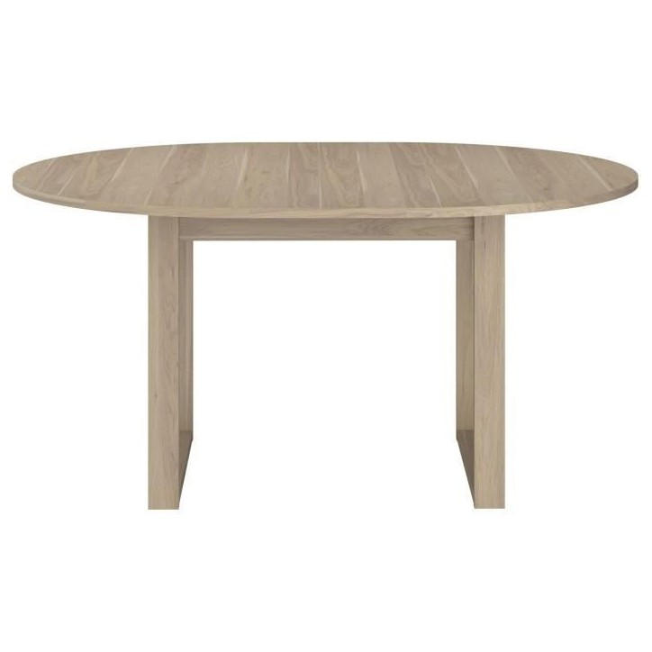 Table a manger extensible - BETTY - Ronde - Décor chene - 4 / 6 personnes - 120 / 155 x 120 x 75 cm - PARISOT Table a manger extensible - BETTY - Ronde - Décor chene - 4 / 6 personnes - 120 / 155 x 120 x 75 cm - PARISOT
