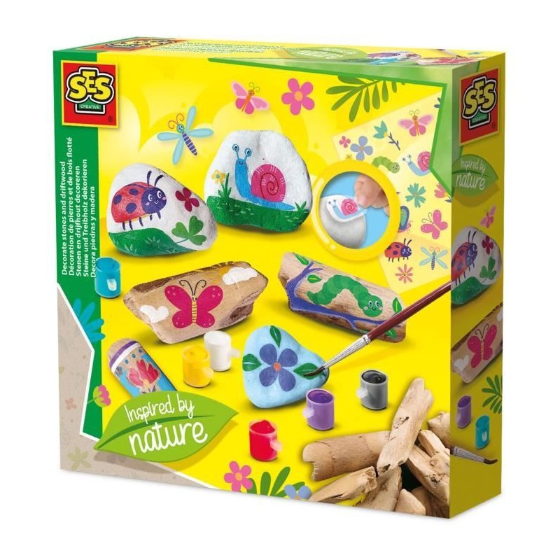Kit créatif - SES CREATIVE - Décorer les pierres et le bois flotté