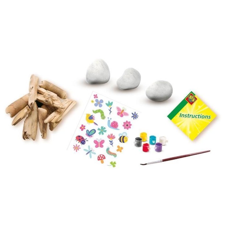 Kit créatif - SES CREATIVE - Décorer les pierres et le bois flotté - Inspiré par la nature Kit créatif - SES CREATIVE - Décorer les pierres et le bois flotté - Inspiré par la nature