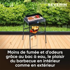 Barbecue électrique sur pieds - SEVERIN - PG8566 - 2200 W - Surface d