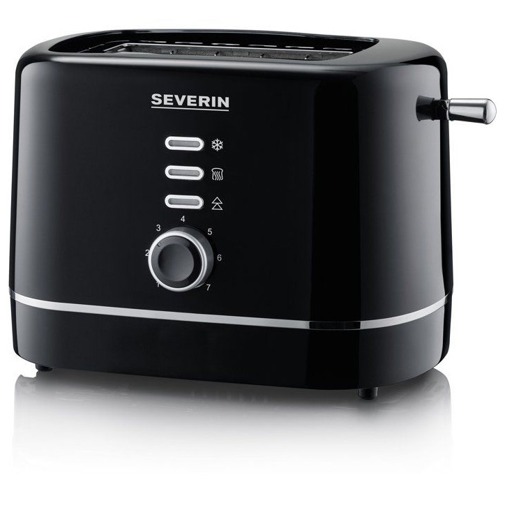 Grille-pain automatique compact - SEVERIN - AT4321 - 850 W - 2 fentes jusqu'a 2 tranches - réglage du brunissage - Noir Grille-pain automatique compact - SEVERIN - AT4321 - 850 W - 2 fentes jusqu'a 2 tranches - réglage du brunissage - Noir