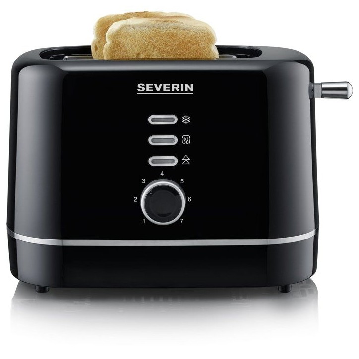 Grille-pain automatique compact - SEVERIN - AT4321 - 850 W - 2 fentes jusqu'a 2 tranches - réglage du brunissage - Noir Grille-pain automatique compact - SEVERIN - AT4321 - 850 W - 2 fentes jusqu'a 2 tranches - réglage du brunissage - Noir