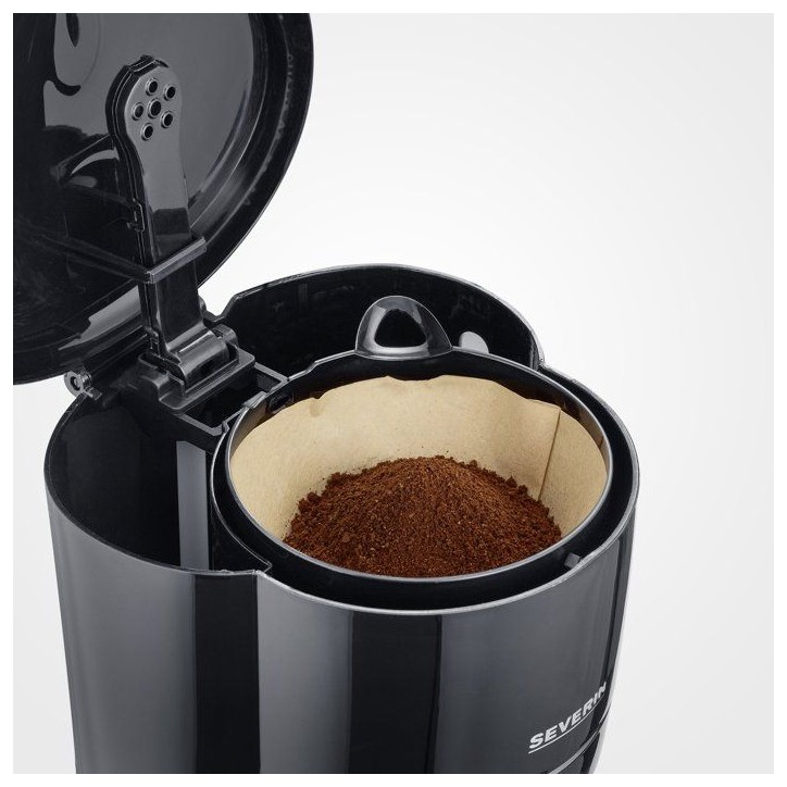 Cafetiere Filtre jusqu'a 10 tasses - SEVERIN - KA4320 - Systeme anti-goutte - Filtre permanent amovible - Plaque chauffante - No Cafetiere Filtre jusqu'a 10 tasses - SEVERIN - KA4320 - Systeme anti-goutte - Filtre permanent amovible - Plaque chauffante - No