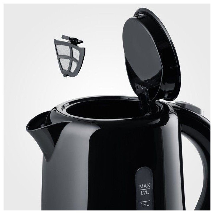Bouilloire électrique sans fil 1 -7L - SEVERIN - WK4322 - 1,7 L - Socle 360 - Résistance cachée - Nettoyage facile - Noir