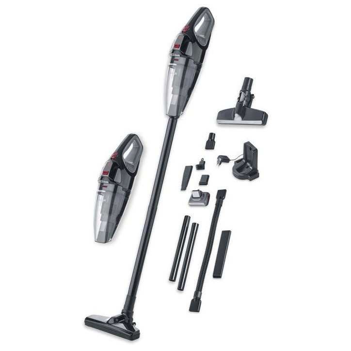SEVERIN HV7147 - Aspirateur a main et balai 2-en-1 - 5 500 Pa - 50 min - 650 ml - Noir / Gris / Rouge