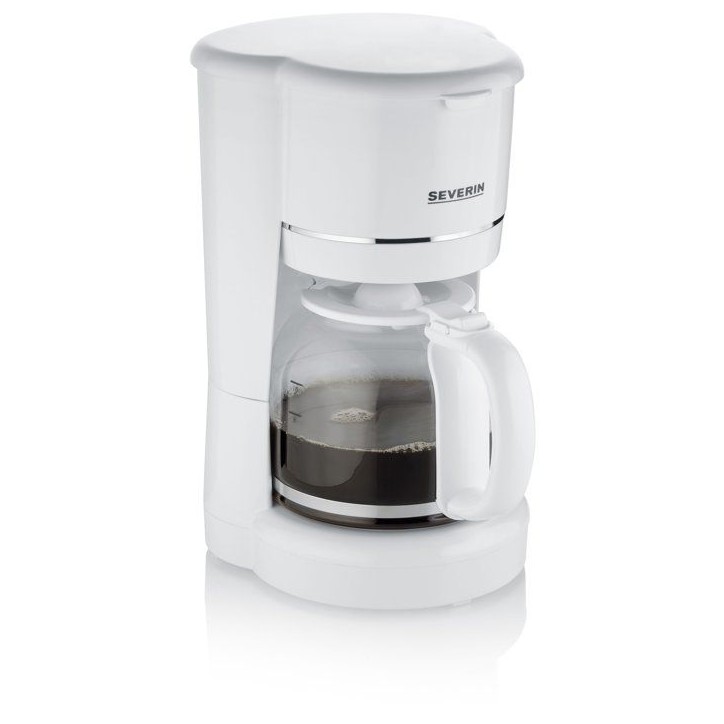 Cafetiere Filtre jusqu'a 10 tasses - SEVERIN - KA4323 - Systeme anti-goutte - Filtre permanent amovible - Plaque chauffante - Bl
