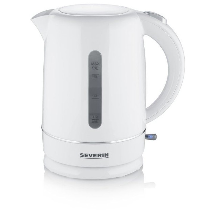 Bouilloire électrique sans fil 1,7L - SEVERIN - WK4325 - 1,7 L - Socle 360 - Résistance cachée - Nettoyage facile, Blanc Bouilloire électrique sans fil 1,7L - SEVERIN - WK4325 - 1,7 L - Socle 360 - Résistance cachée - Nettoyage facile, Blanc