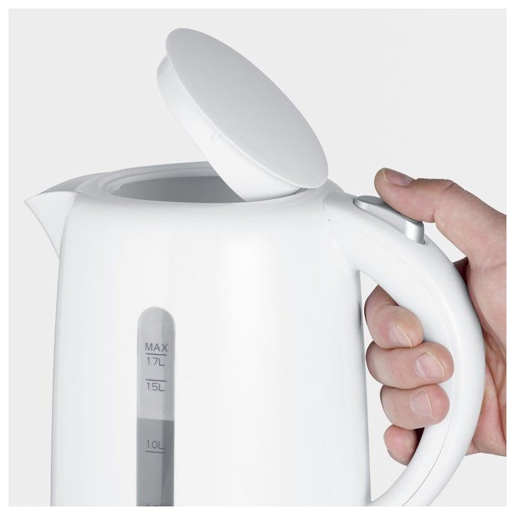 Bouilloire électrique sans fil 1,7L - SEVERIN - WK4325 - 1,7 L - Socle 360 - Résistance cachée - Nettoyage facile, Blanc Bouilloire électrique sans fil 1,7L - SEVERIN - WK4325 - 1,7 L - Socle 360 - Résistance cachée - Nettoyage facile, Blanc