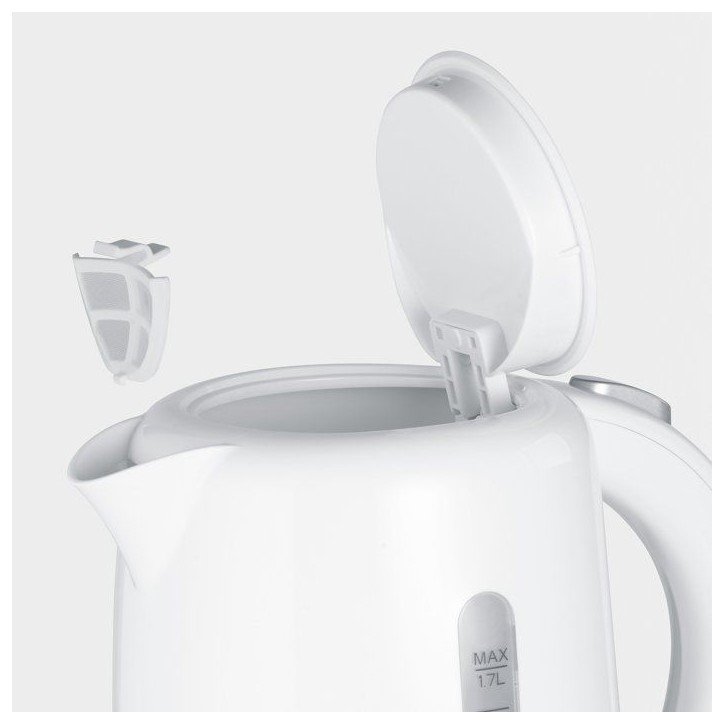 Bouilloire électrique sans fil 1,7L - SEVERIN - WK4325 - 1,7 L - Socle 360 - Résistance cachée - Nettoyage facile, Blanc Bouilloire électrique sans fil 1,7L - SEVERIN - WK4325 - 1,7 L - Socle 360 - Résistance cachée - Nettoyage facile, Blanc