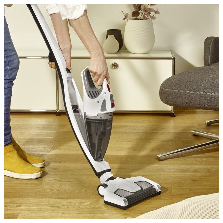 SEVERIN HV7173 - Aspirateur balai sans fil 2-en-1 pliable - 8 000 Pa - 32 min - 600 ml - Blanc SEVERIN HV7173 - Aspirateur balai sans fil 2-en-1 pliable - 8 000 Pa - 32 min - 600 ml - Blanc