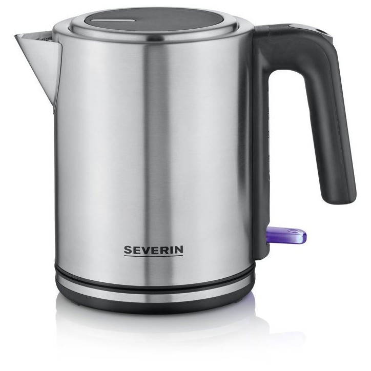 Bouilloire 1L compacte a ouverture extra large - SEVERIN - WK 3489- 2 400 W, Socle 360°, Filtre anticalcair, Noir/inox Bouilloire 1L compacte a ouverture extra large - SEVERIN - WK 3489- 2 400 W, Socle 360°, Filtre anticalcair, Noir/inox