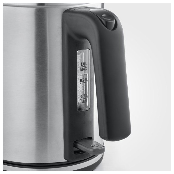 Bouilloire 1L compacte a ouverture extra large - SEVERIN - WK 3489- 2 400 W, Socle 360°, Filtre anticalcair, Noir/inox Bouilloire 1L compacte a ouverture extra large - SEVERIN - WK 3489- 2 400 W, Socle 360°, Filtre anticalcair, Noir/inox
