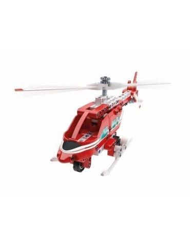 Clementoni - Science et Jeu - Mon atelier mécanique - Hélicoptere de pompiers a construire - Des 8 ans - Fabriqué en Italie